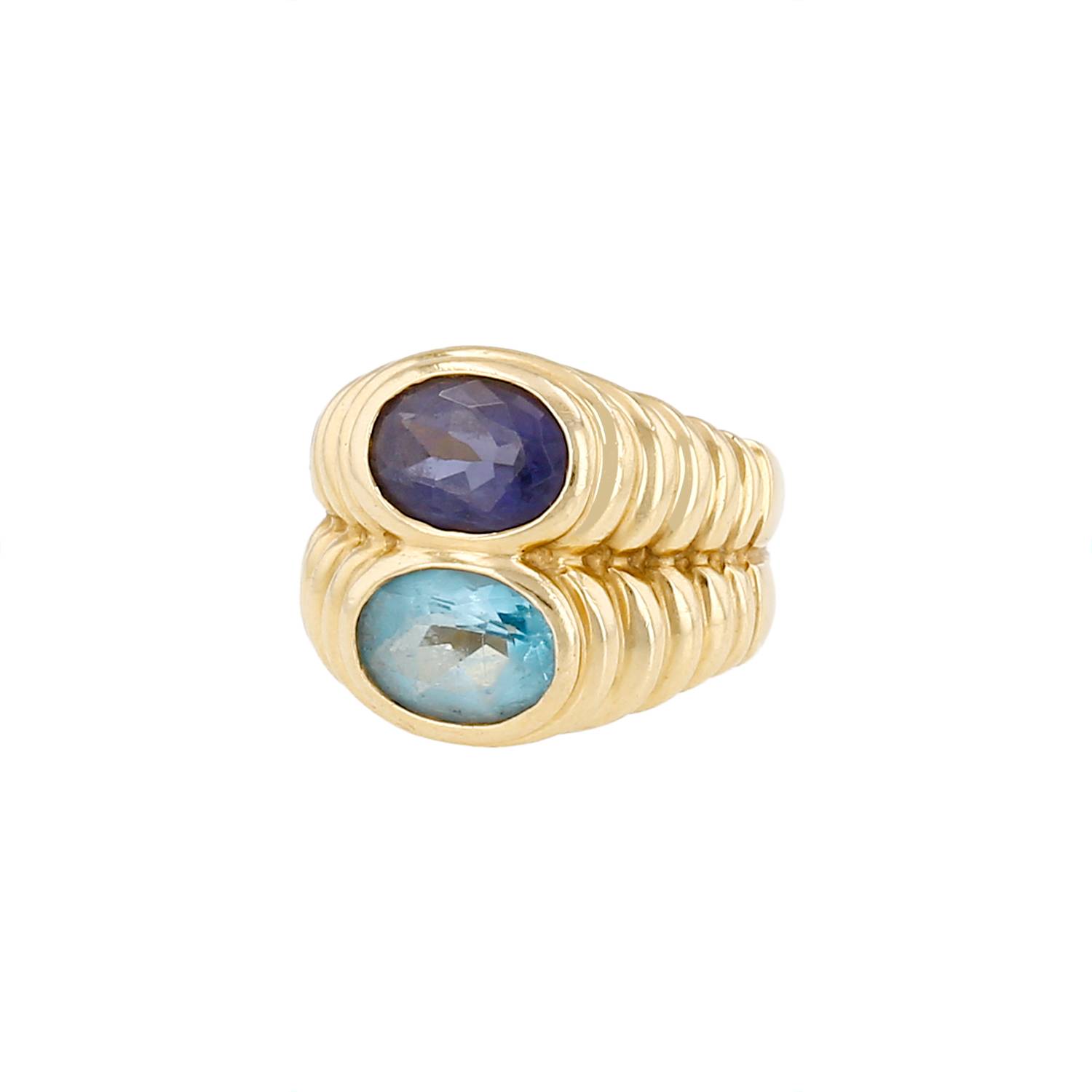 Bague Bulgari Doppio Baccellato or jaune occasion Bague Bulgari Doppio Baccellato or jaune occasion