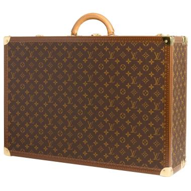 Valigia Louis Vuitton  Bisten in tela monogram marrone e pelle naturale