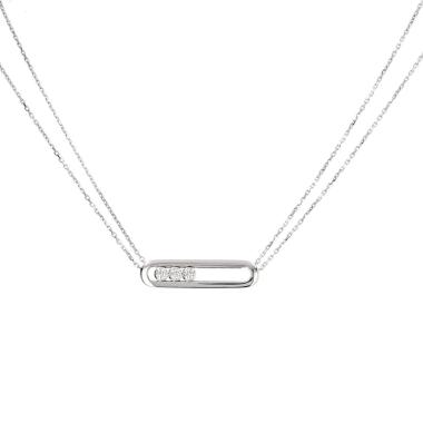 Collar Messika Move de oro blanco y diamantes