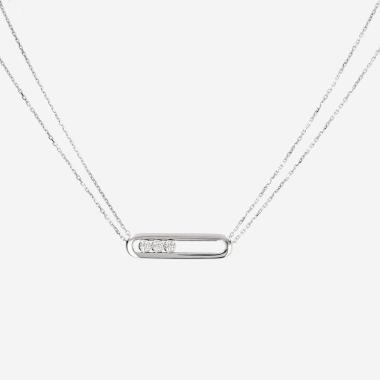 Collar Messika Move de oro blanco y diamantes