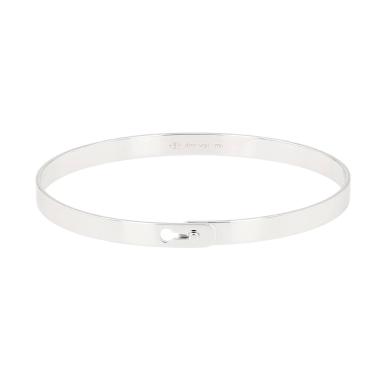 Brazalete Dinh Van Serrure modelo grande de oro blanco
