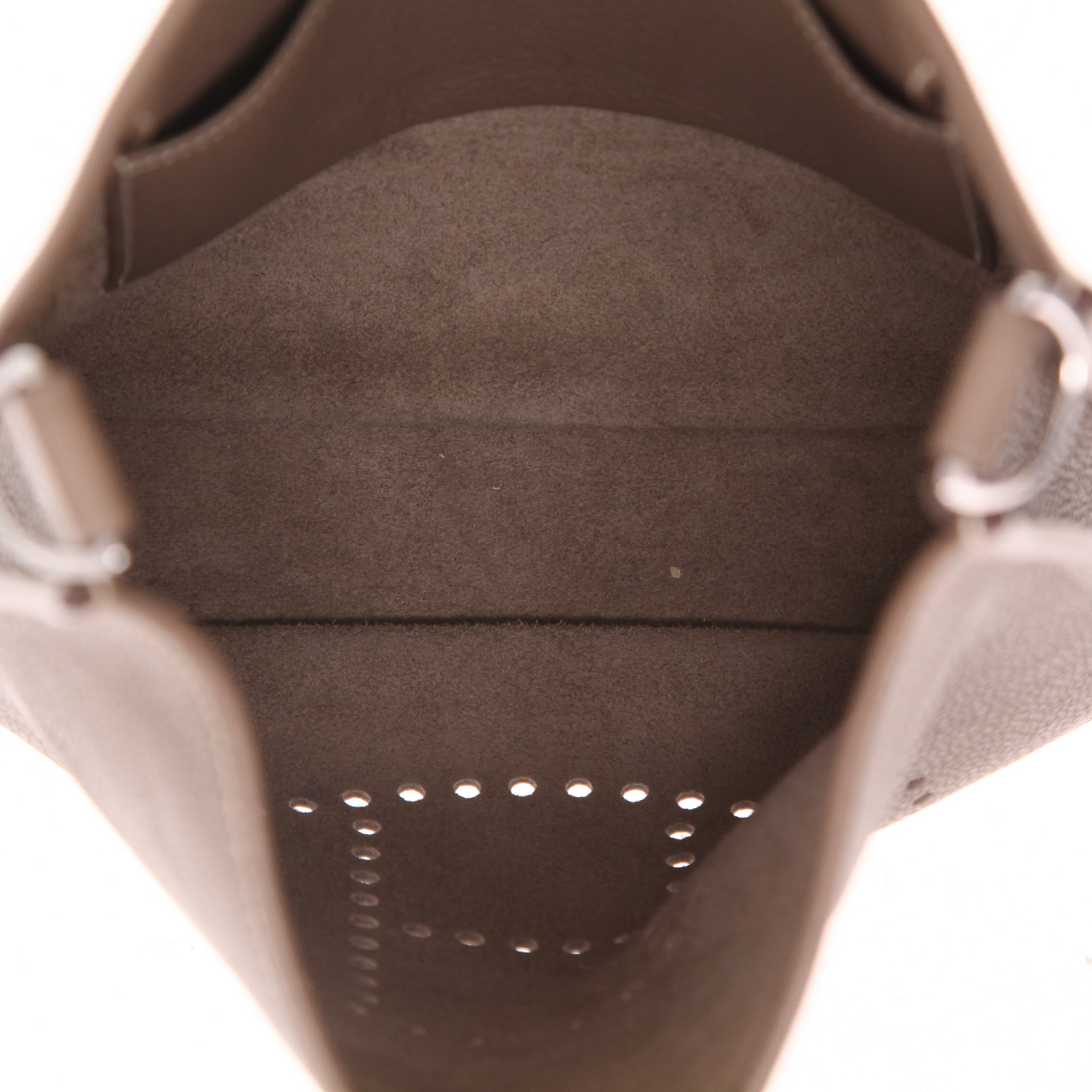 Hermès  Evelyne shoulder bag  in etoupe togo leather - Detail D3