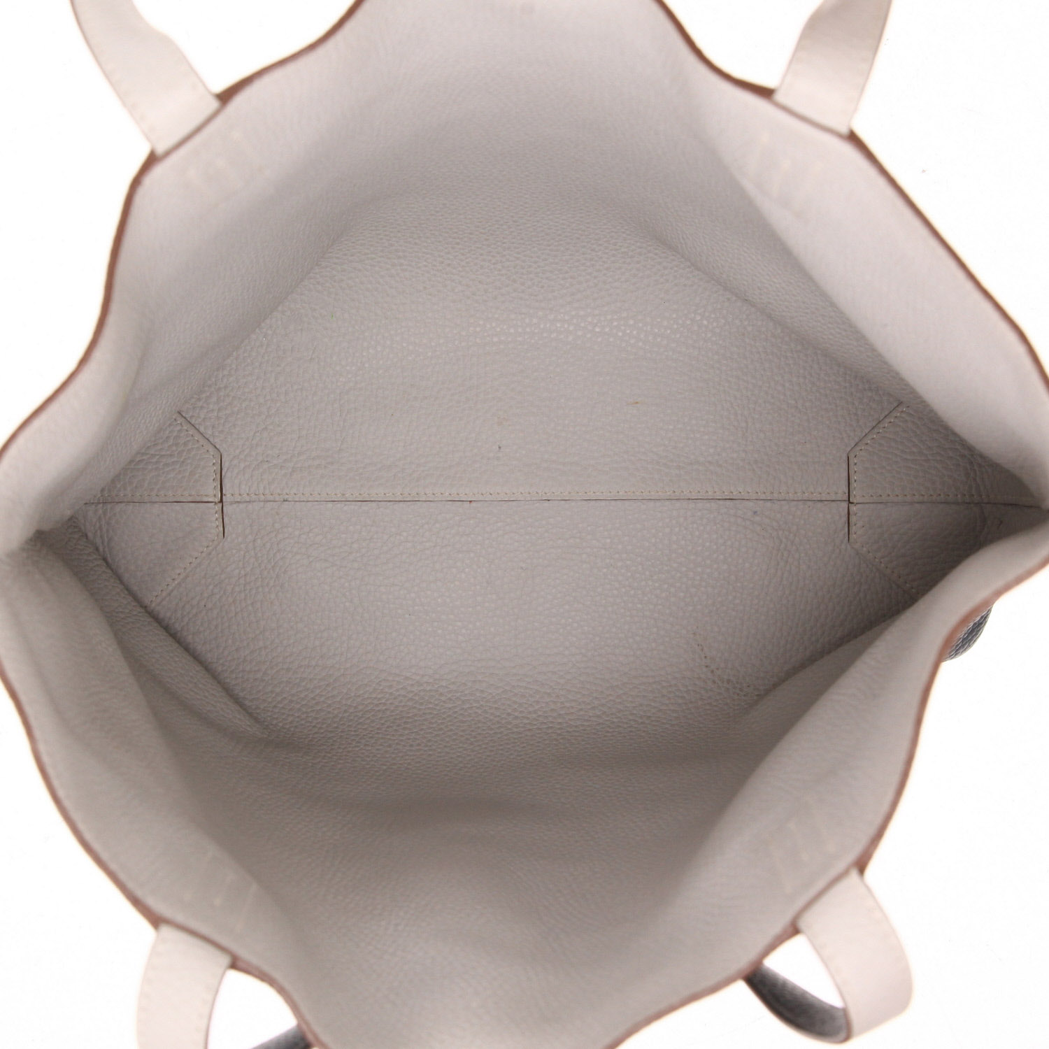 Sac cabas Hermès  Double Sens en cuir togo Bleu Orage et Bleu Glacier - Detail D3