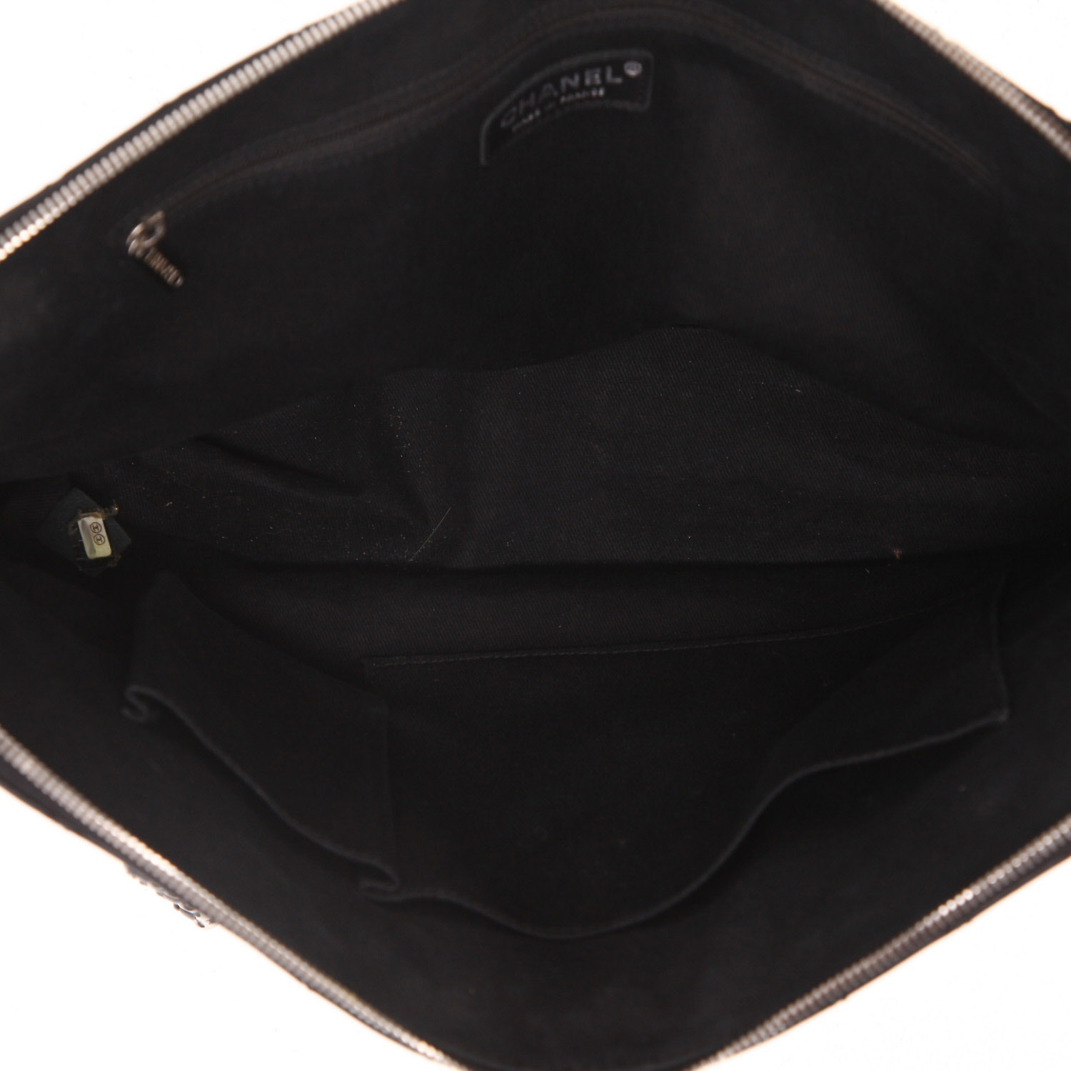 Shopping bag Chanel  Vintage in pelle trapuntata nera - Detail D3