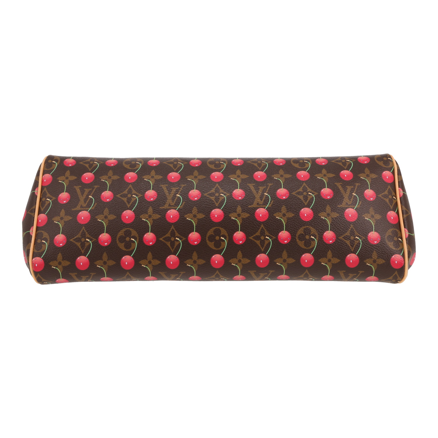 Borsa Louis Vuitton  Editions Limitées in tela monogram marrone e lucertola rossa - Detail D1