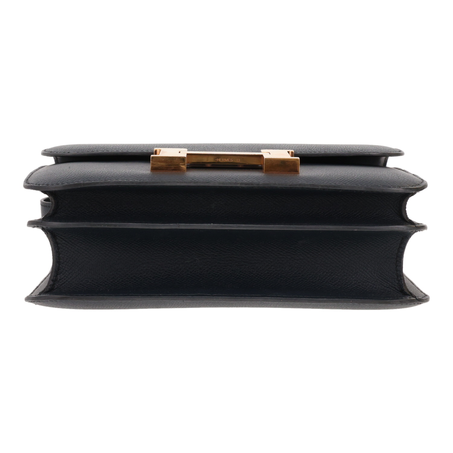 Borsa Hermès  Constance in pelle Epsom blu marino - Detail D1