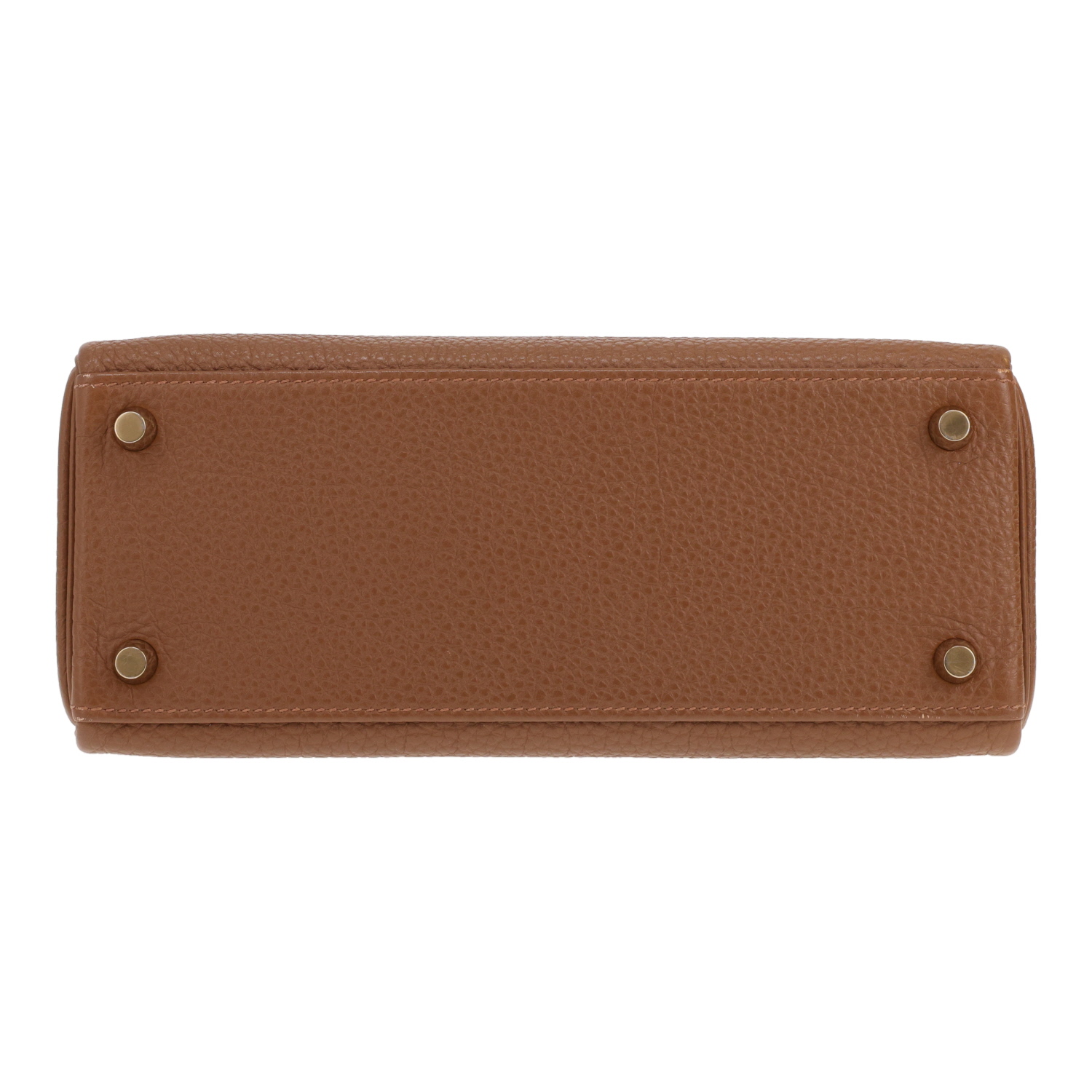 Sac à main Hermès  Kelly 25 cm en cuir togo marron - Detail D1