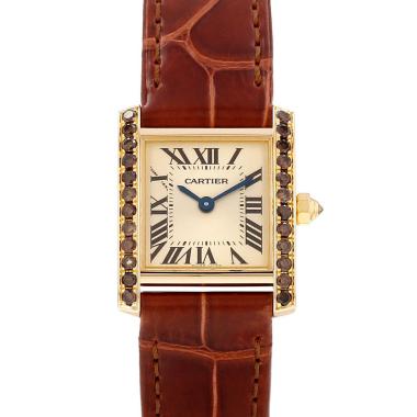 Cartier Tank Française small model watch in yellow gold, Ref: Cartier - 2385, circa 1990
