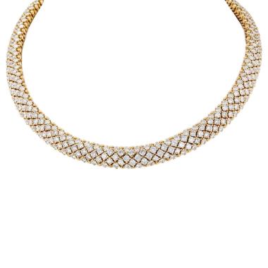 Boucheron 1990's necklace in yellow gold and diamonds