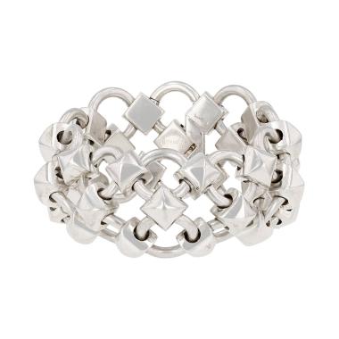 Hermès Lancelot cuff bracelet in silver