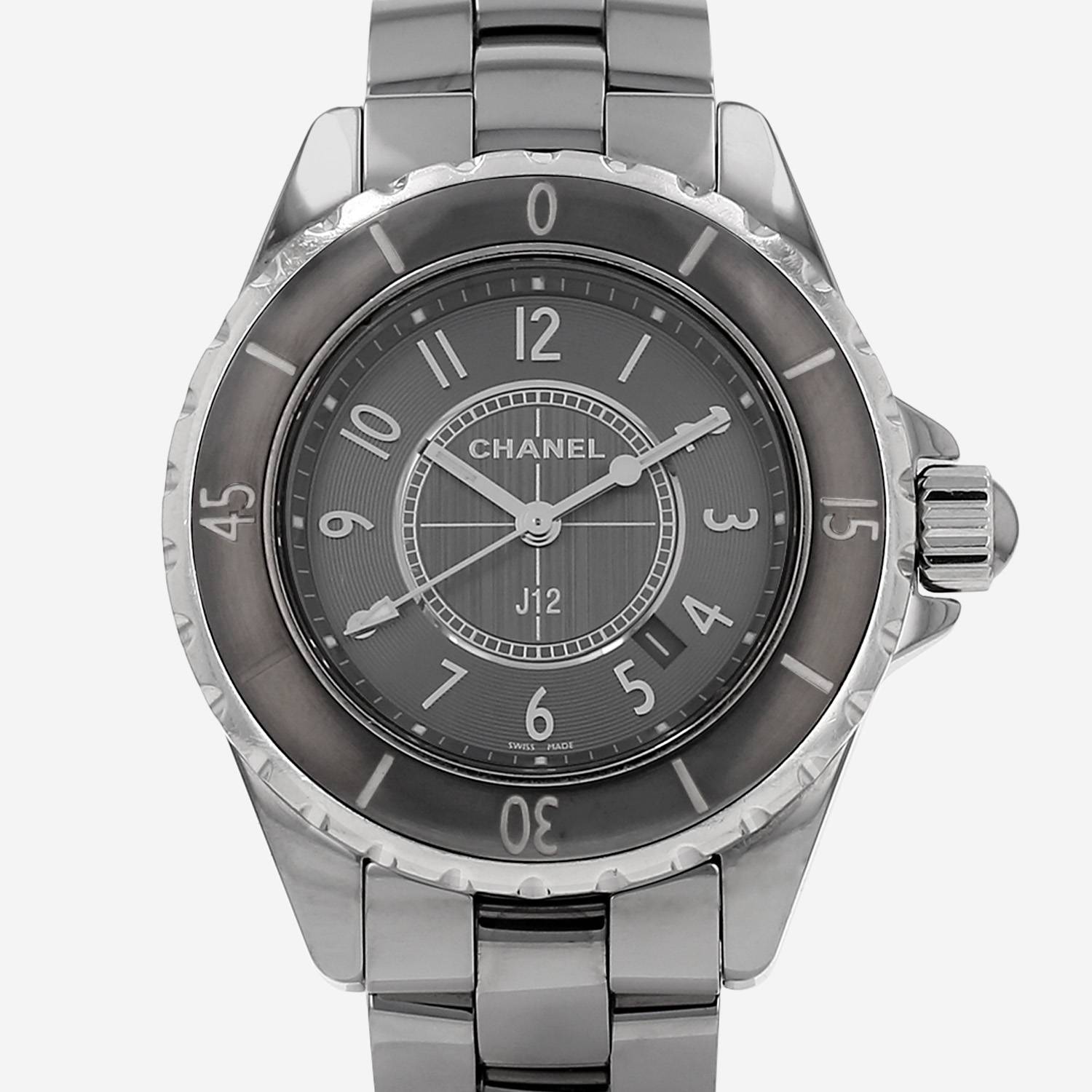 Chanel J12 in titanium ceramic and stainless steel Circa 2010