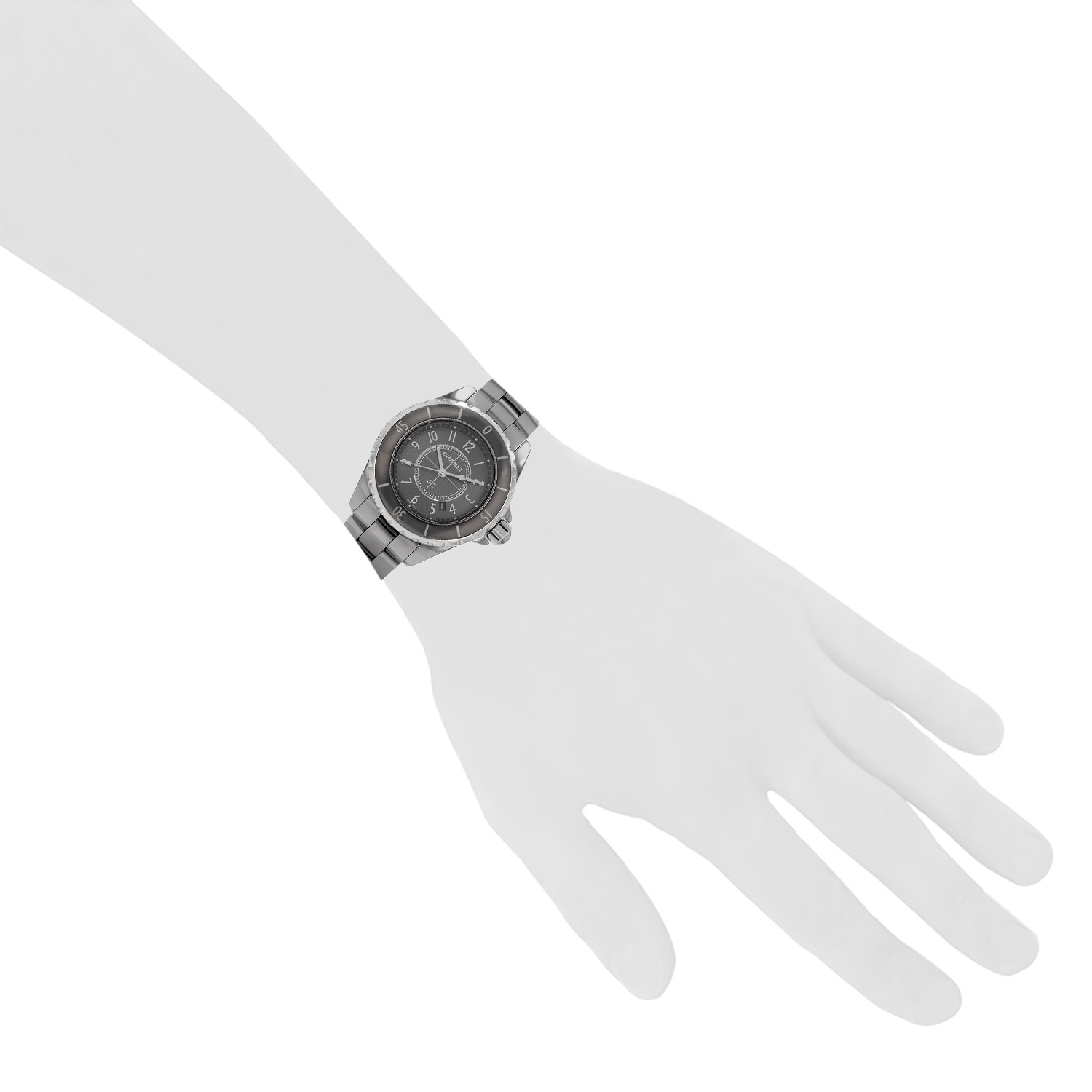 Chanel J12  in titanium ceramic and stainless steel Circa 2010 - Detail D1