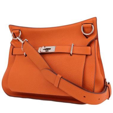 Sac bandoulière Hermès  Jypsiere 31 cm en cuir togo orange