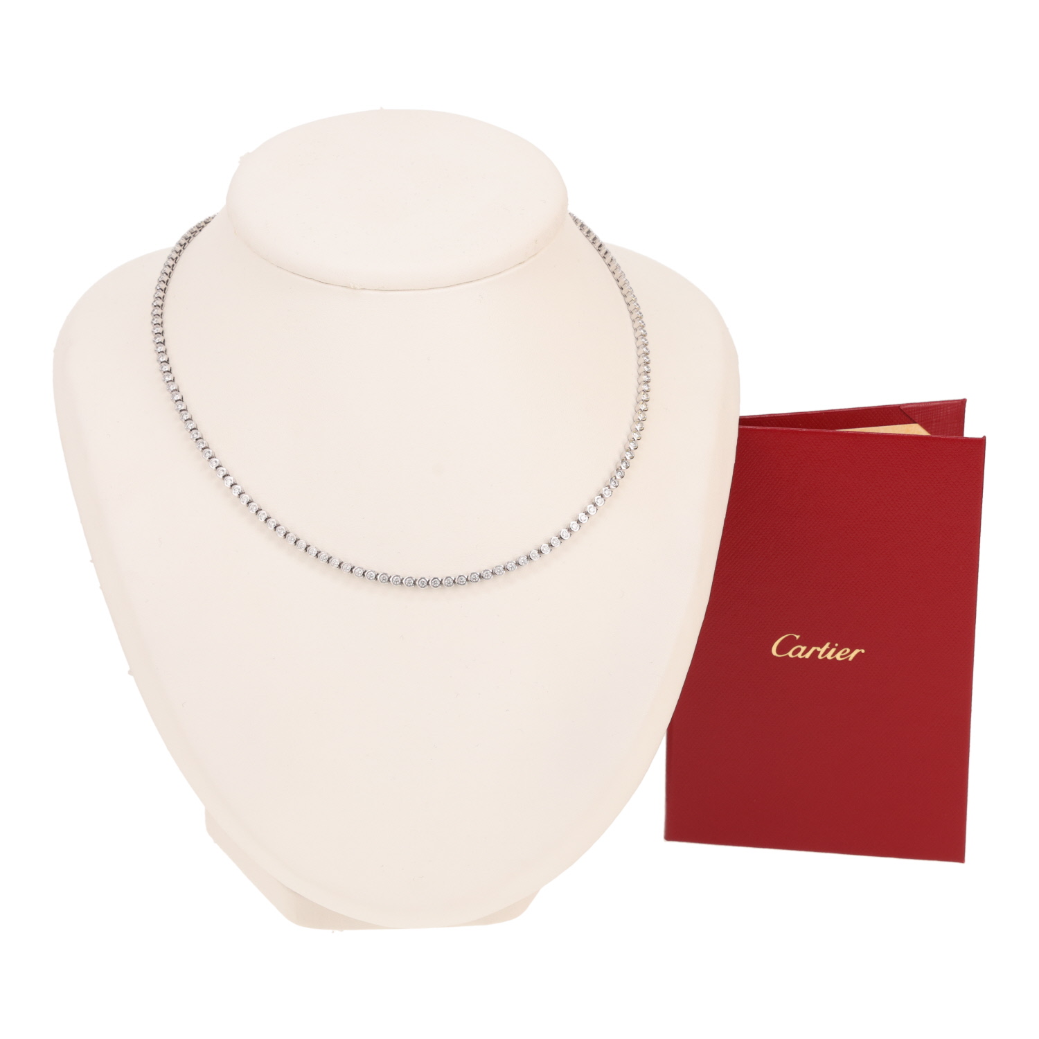 Collar Cartier Lignes Essentielles C de Cartier de oro blanco y diamantes - Detail D2