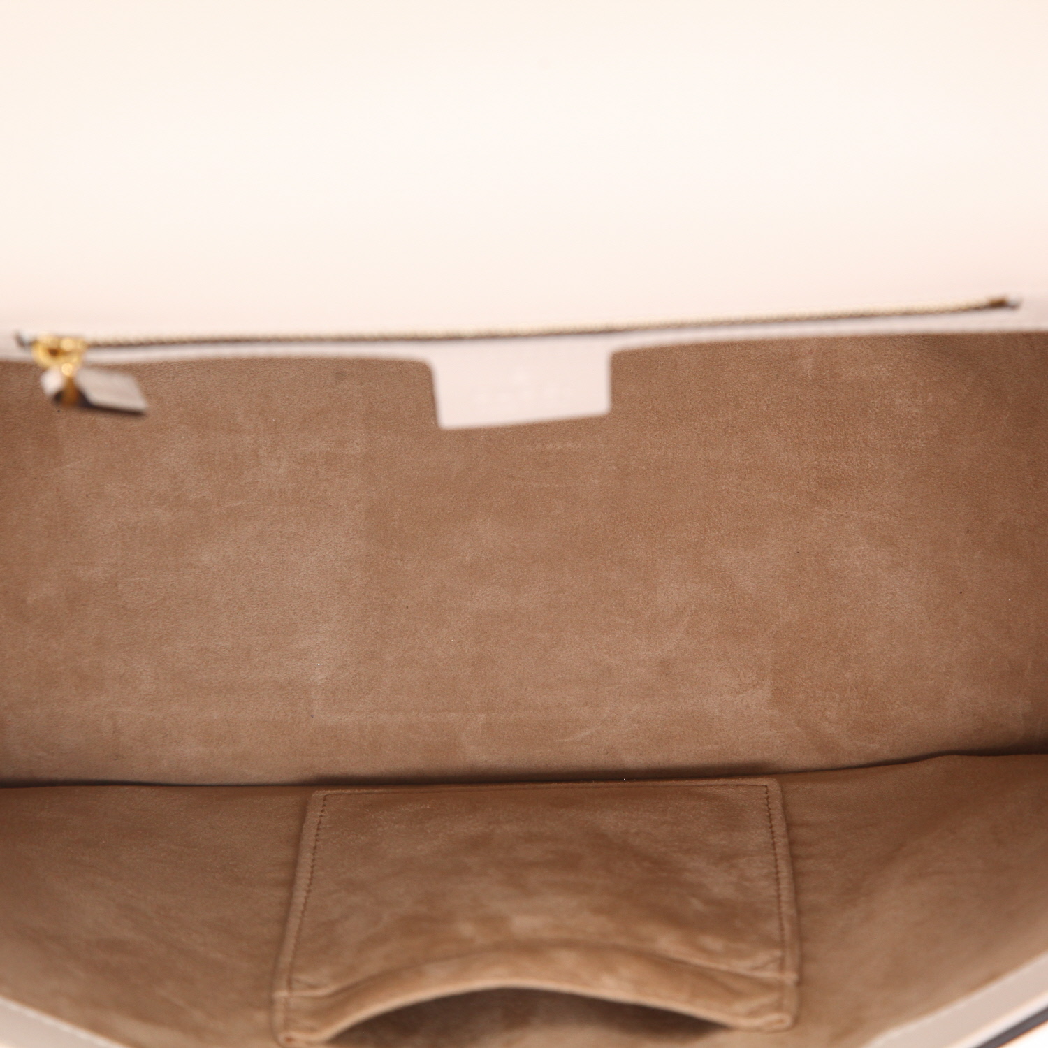 Gucci  Sylvie handbag  in white leather - Detail D3