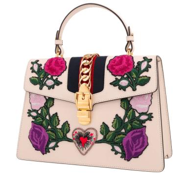Borsa Gucci  Sylvie in pelle bianca