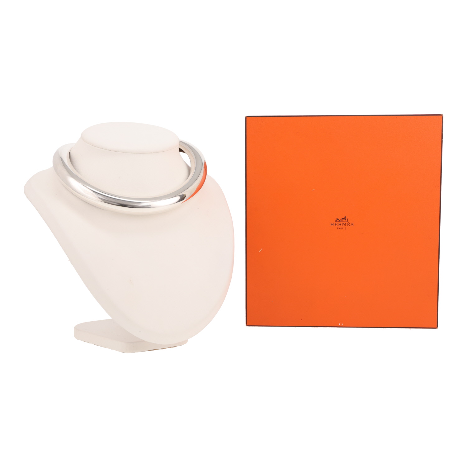 Collier rigide Hermès Mombasa en argent - Detail D2