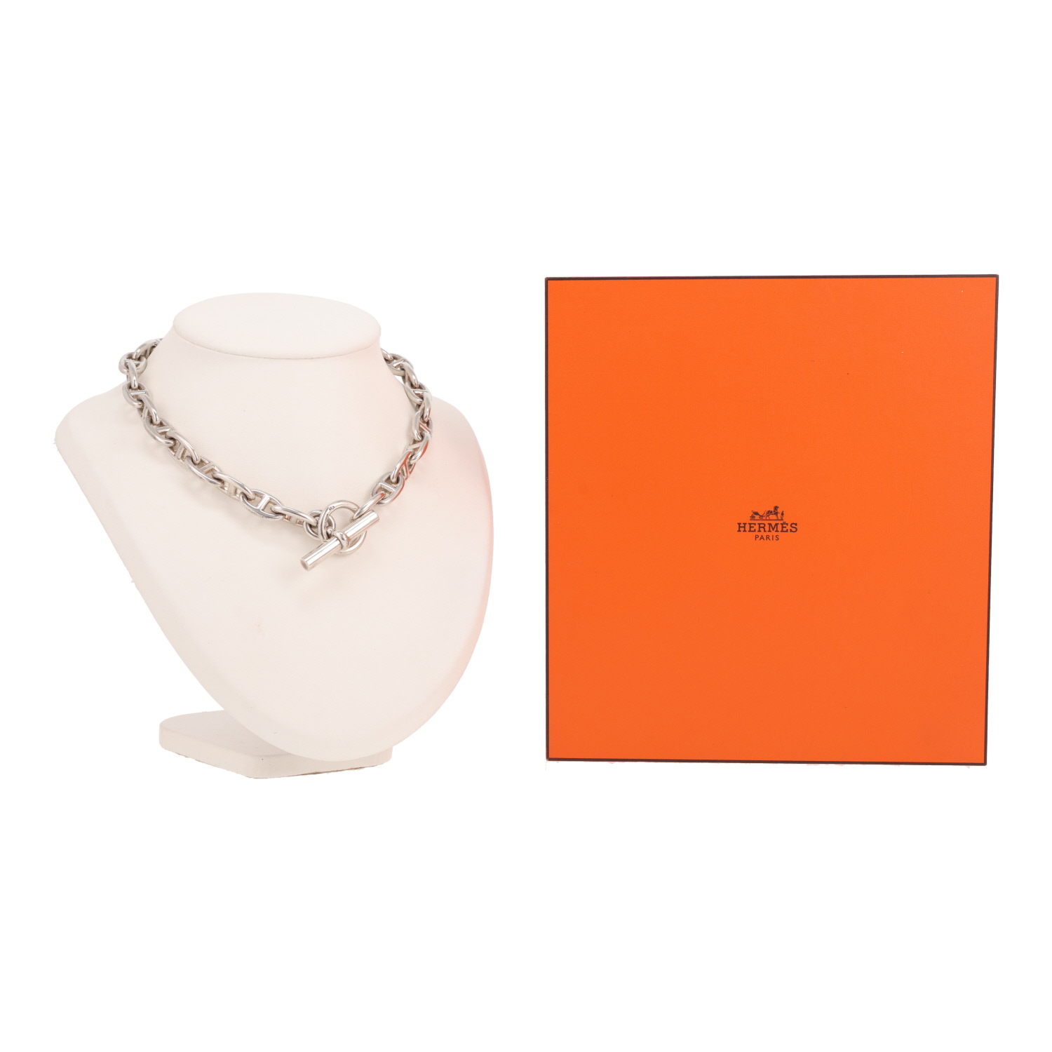 Collar Hermès Chaîne d'Ancre modelo grande de plata - Detail D2