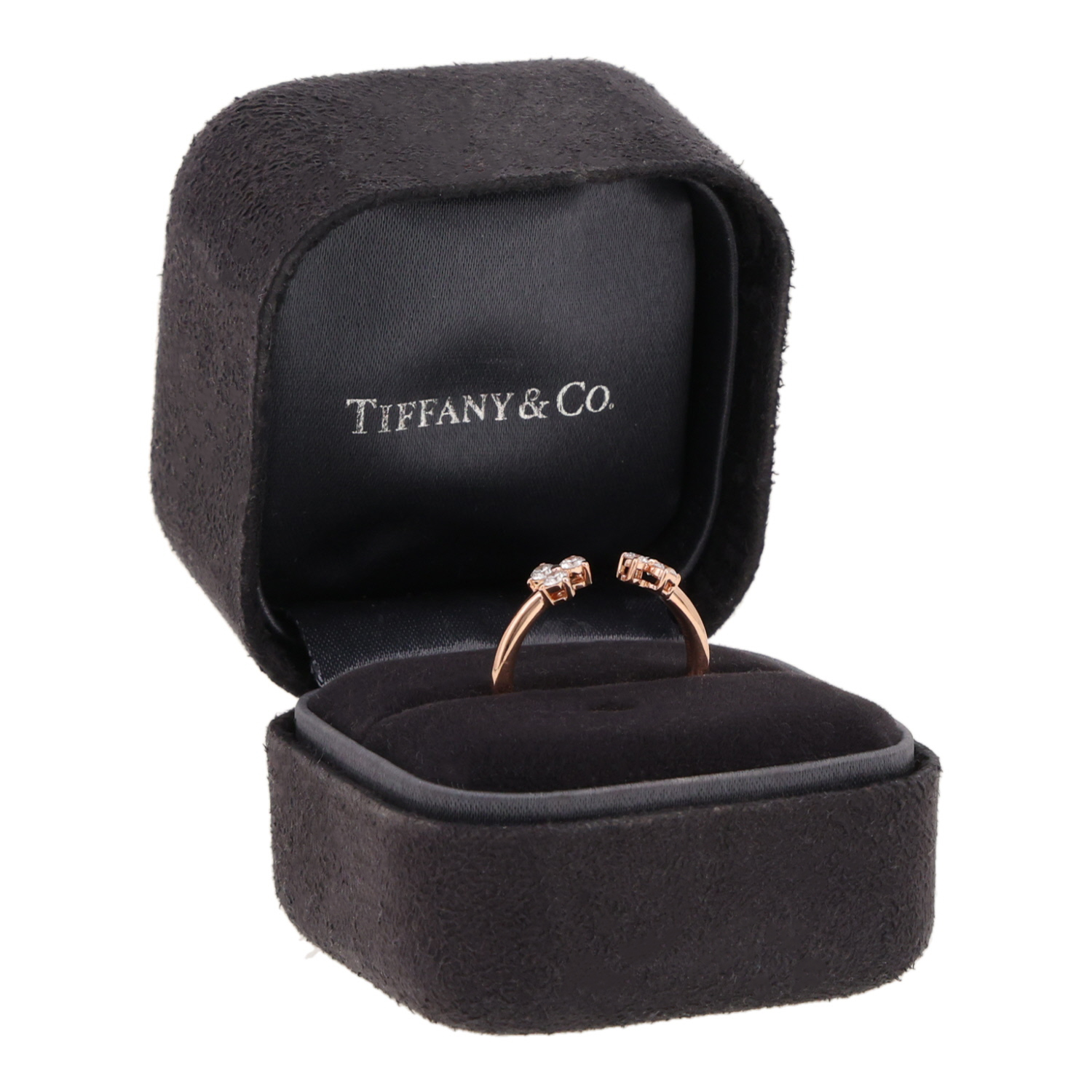 Bague Tiffany & Co Aria en or rose et diamants - Detail D2