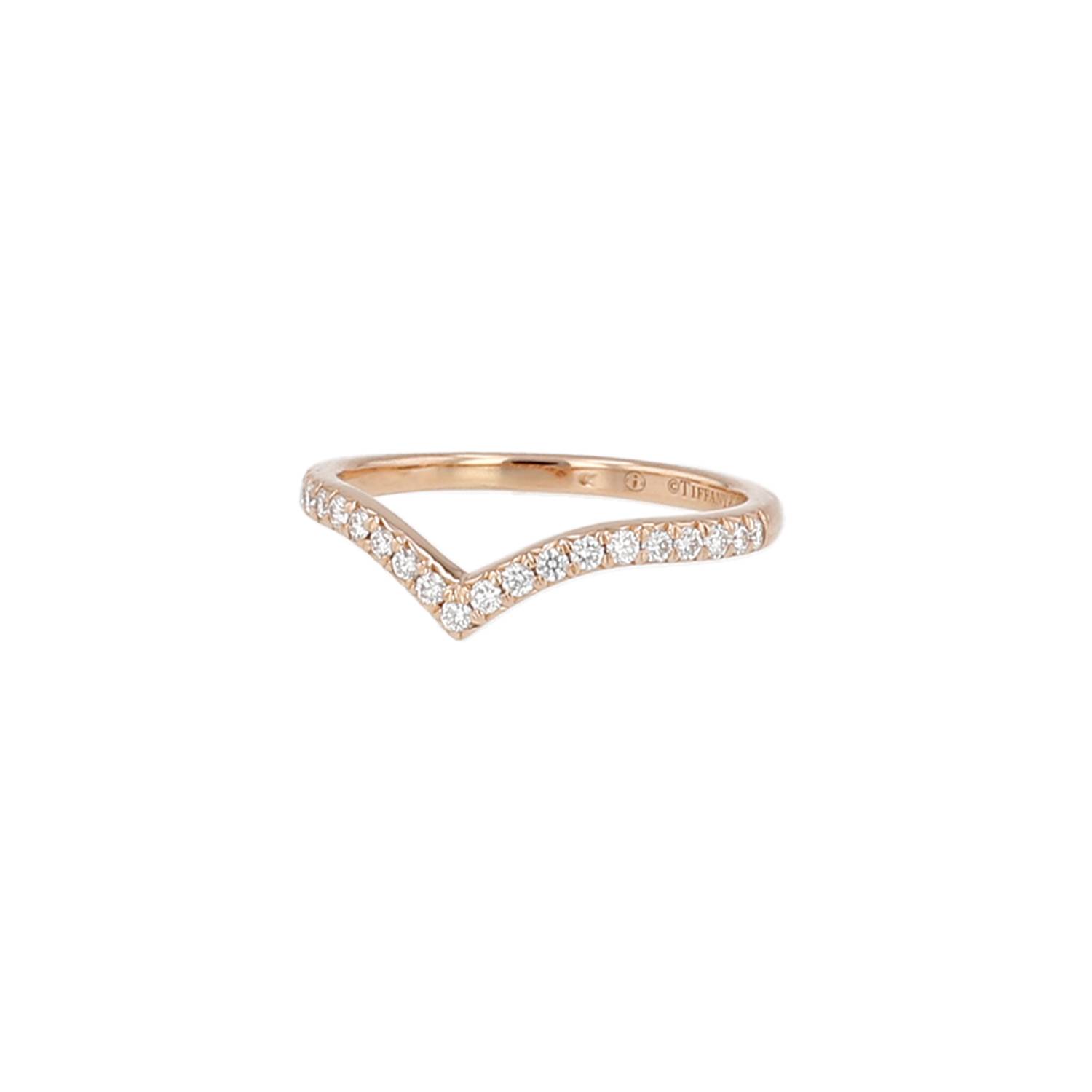 Bague Tiffany & Co Soleste Or Rose Diamants Occasion Bague Tiffany & Co Soleste Or Rose Diamants Occasion
