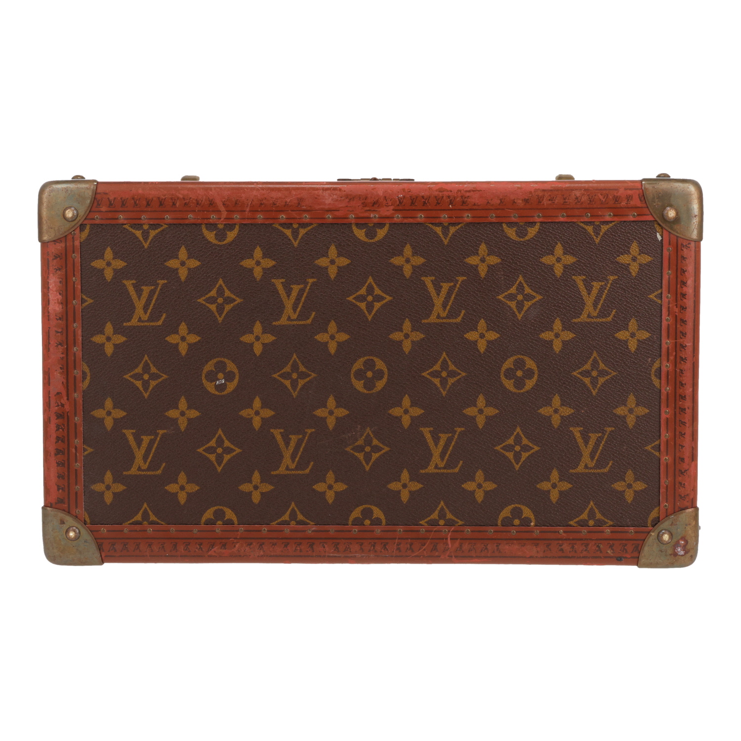 Louis Vuitton  Boîte à flacons vanity case  in brown monogram canvas  and natural leather - Detail D1