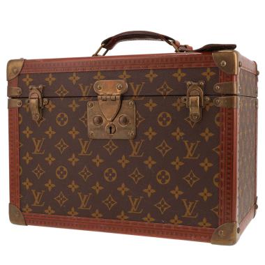 Vanity Louis Vuitton  Boîte à flacons en lona Monogram marrón y cuero natural