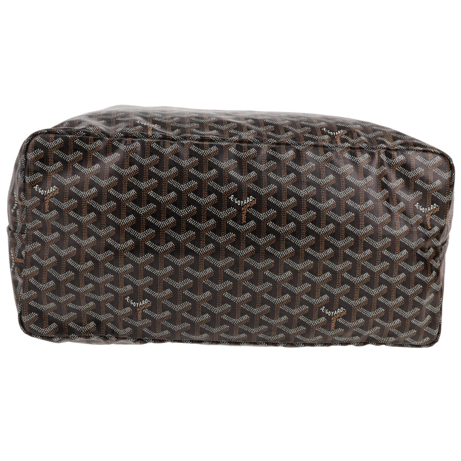 Goyard  Saint-Louis shopping bag  in black Goyard canvas  and black leather - Detail D1