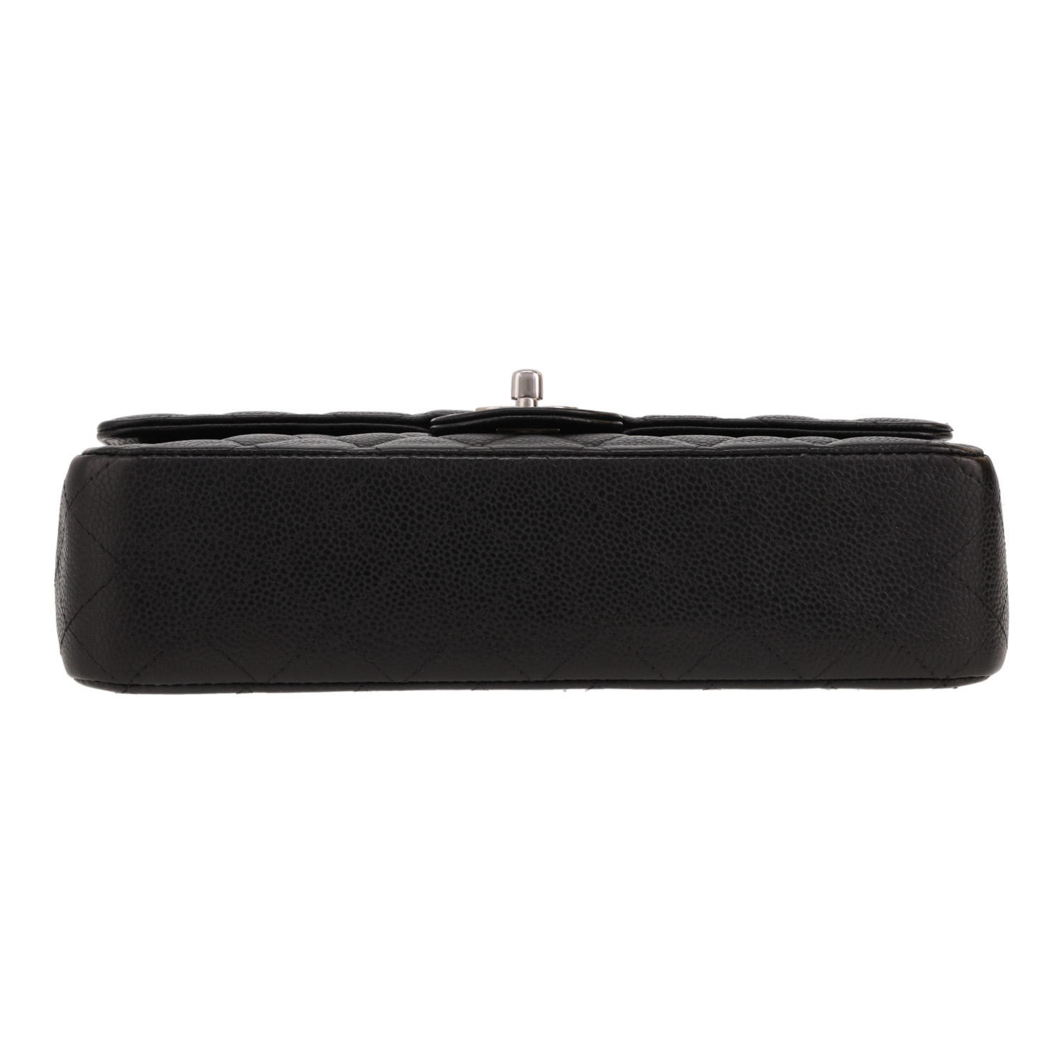 Chanel  Timeless Classic handbag  in black quilted grained leather - Detail D1