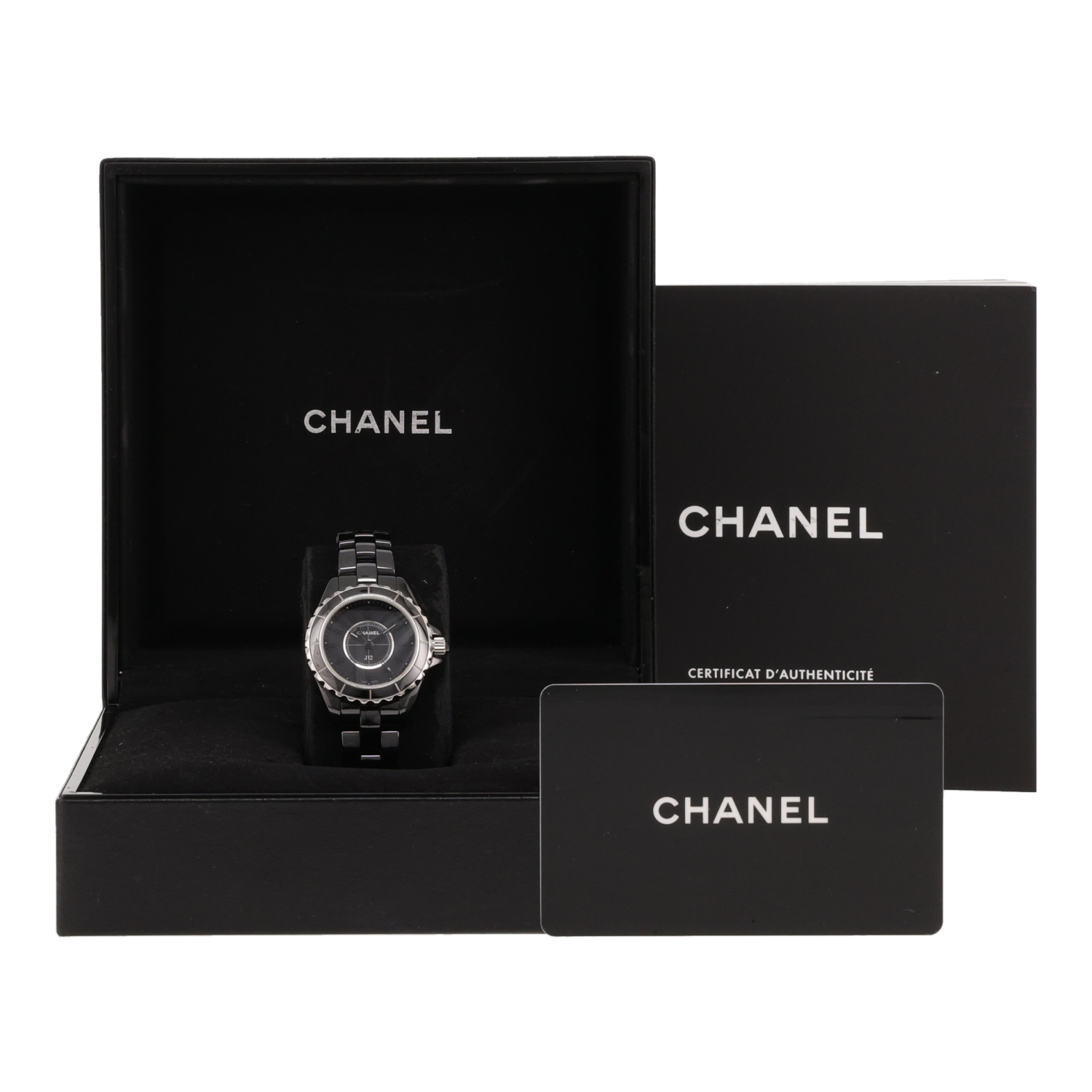 Montre Chanel J12 Phantom en céramique noire et acier Ref: Chanel - H4196  Vers 2015