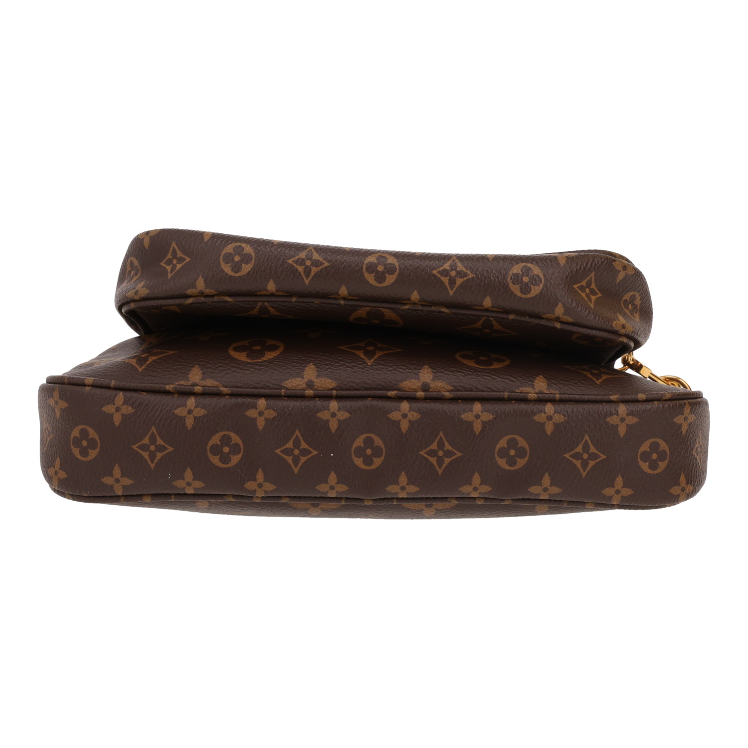 Bolso bandolera Louis Vuitton «Multi-Pochette» con accesorios, de lona Monogram marrón y piel natural - Detail D1