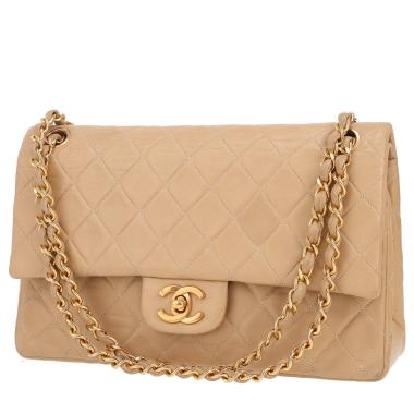 Sac à main Chanel  Timeless Classic en cuir matelassé beige