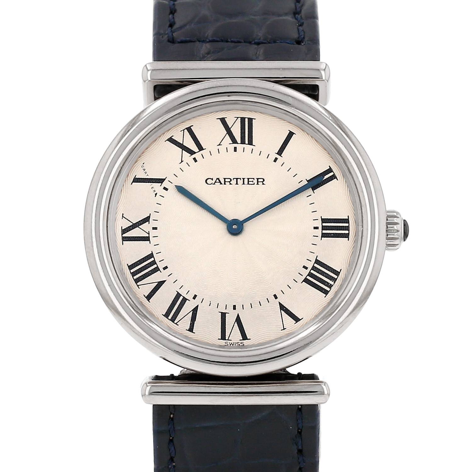 Montre Cartier Bi-Plan en or blanc Ref: Cartier - 2225 Vers 1990