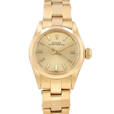 Reloj Rolex Lady Oyster Perpetual de oro amarillo Ref.: Rolex - 5718  Hacia 1979