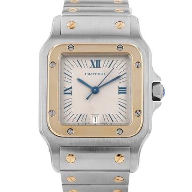 Cartier Santos Galbée  medium model  in gold and stainless steel Ref: Cartier - 187901  Circa 1990