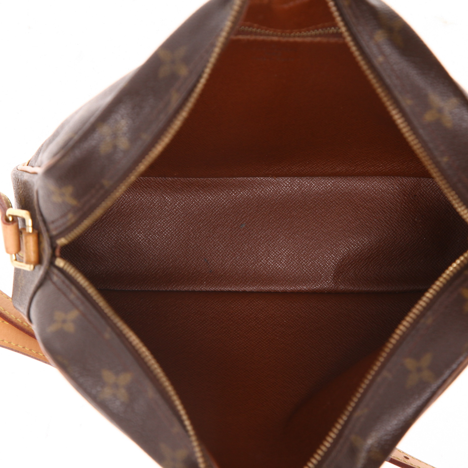 Louis Vuitton  Trocadéro shoulder bag  in brown monogram canvas  and natural leather - Detail D3