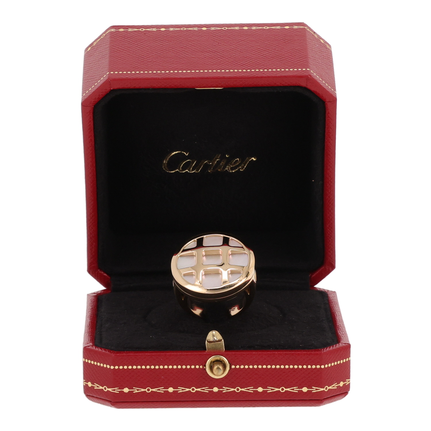 Cartier Pasha ring in yellow gold and mother of pearl - Detail D2