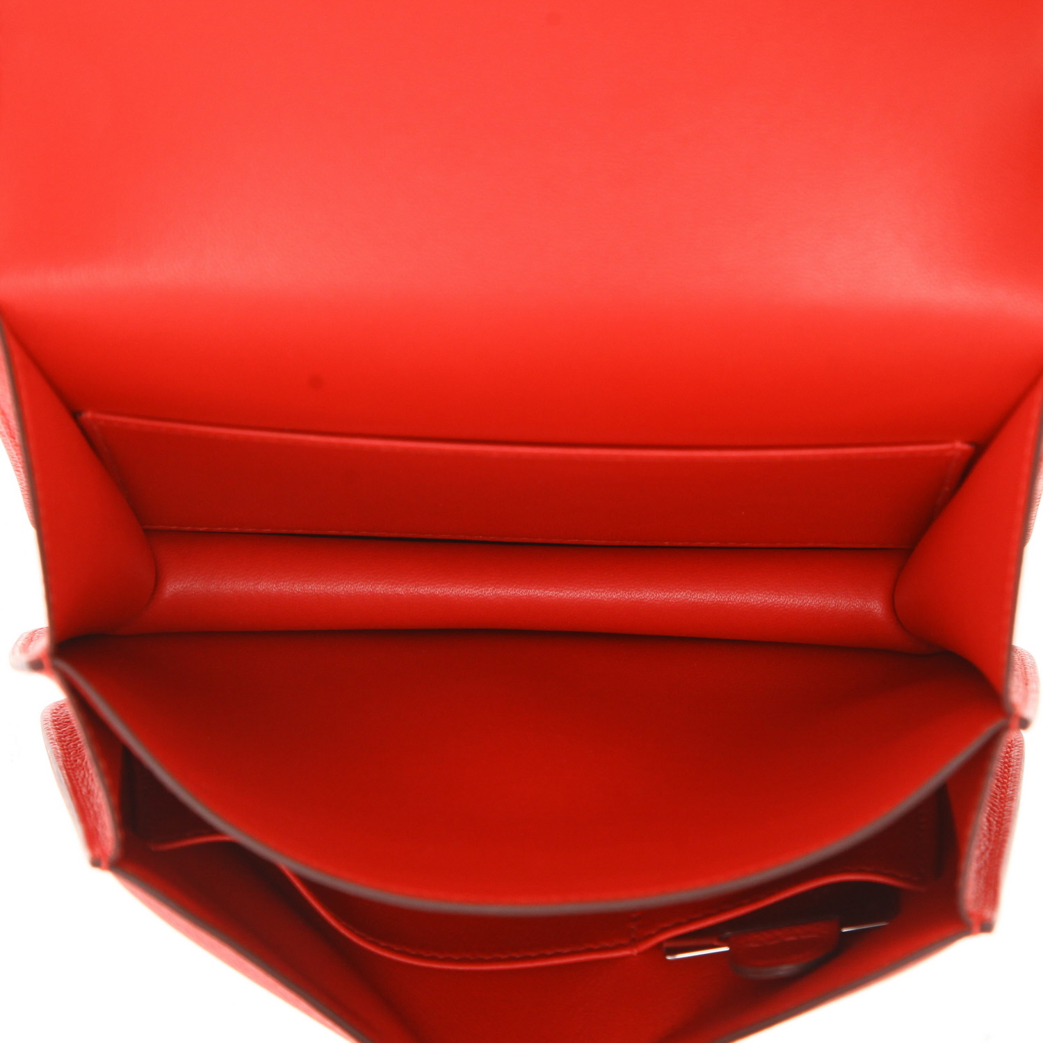 Hermès  Constance mini  handbag  in red epsom leather - Detail D3
