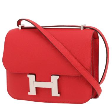 Borsa Hermès  Constance mini  in pelle Epsom rossa