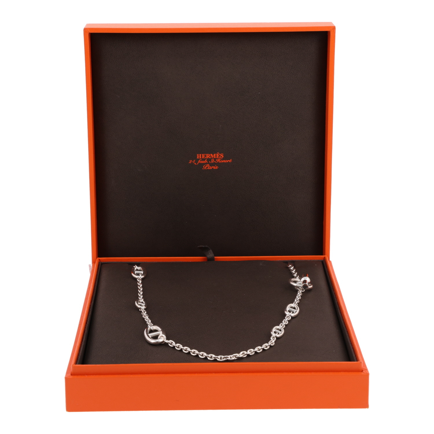 Hermès Farandole long necklace 80 cm in silver - Detail D2
