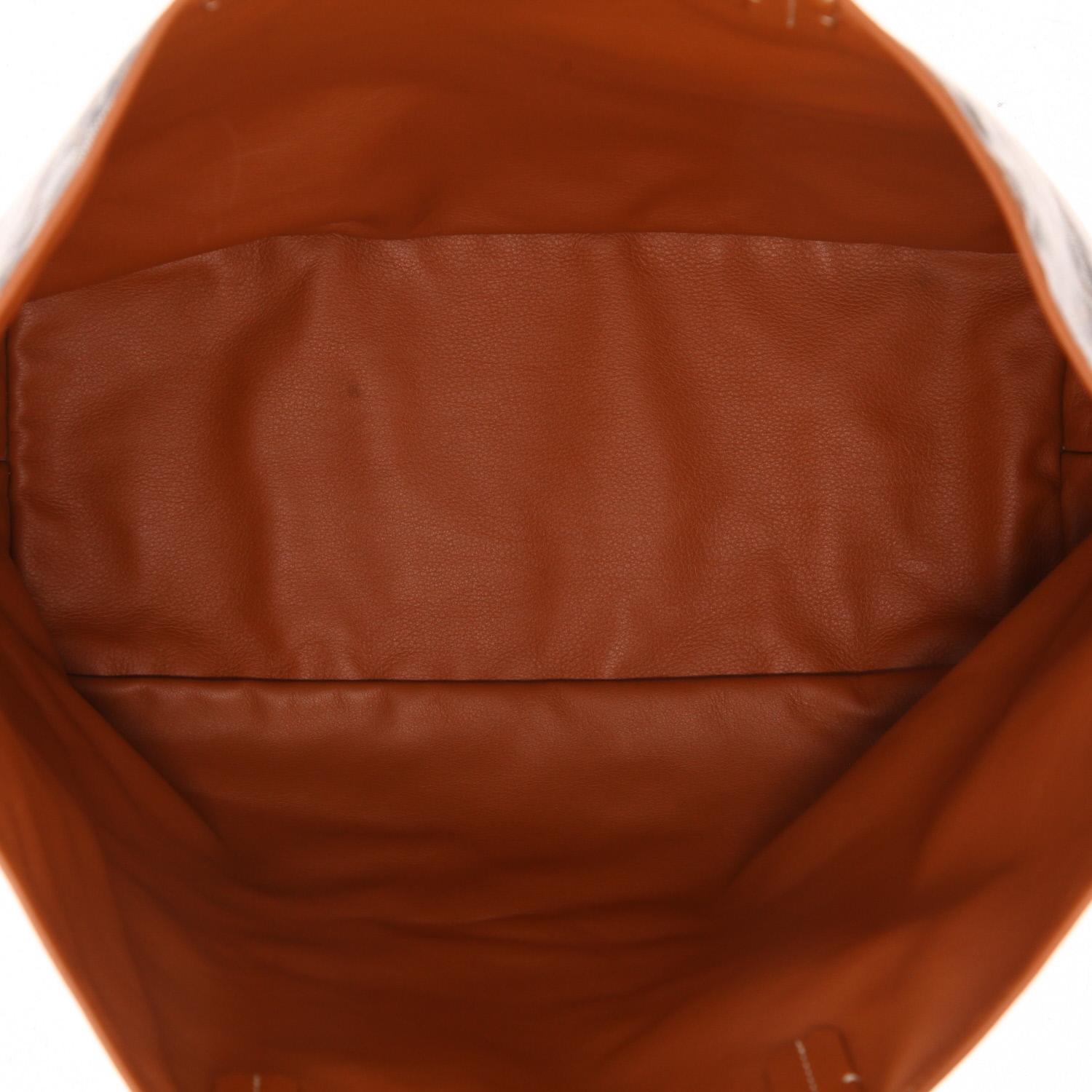 Sac cabas Goyard  Anjou réversible en toile Goyardine marron et cuir marron - Detail D3
