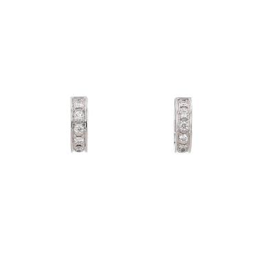 Par de aros Boucheron Quatre Radiant Edition en oro blanco y diamantes
