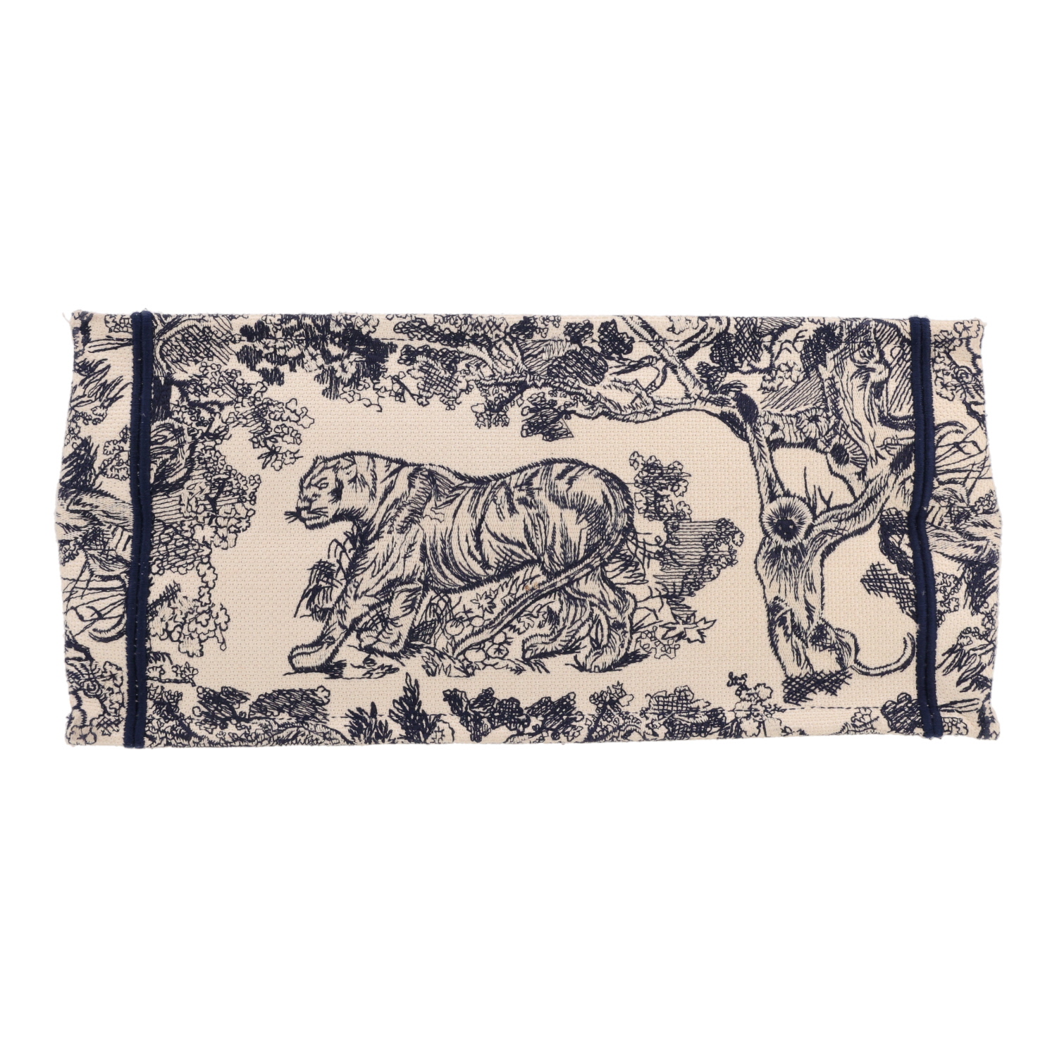 Sac cabas Dior  Book Tote moyen modèle  en toile bleue et blanche - Detail D1