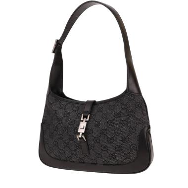 Gucci  Jackie handbag  in black "sûpreme GG" canvas  and black leather
