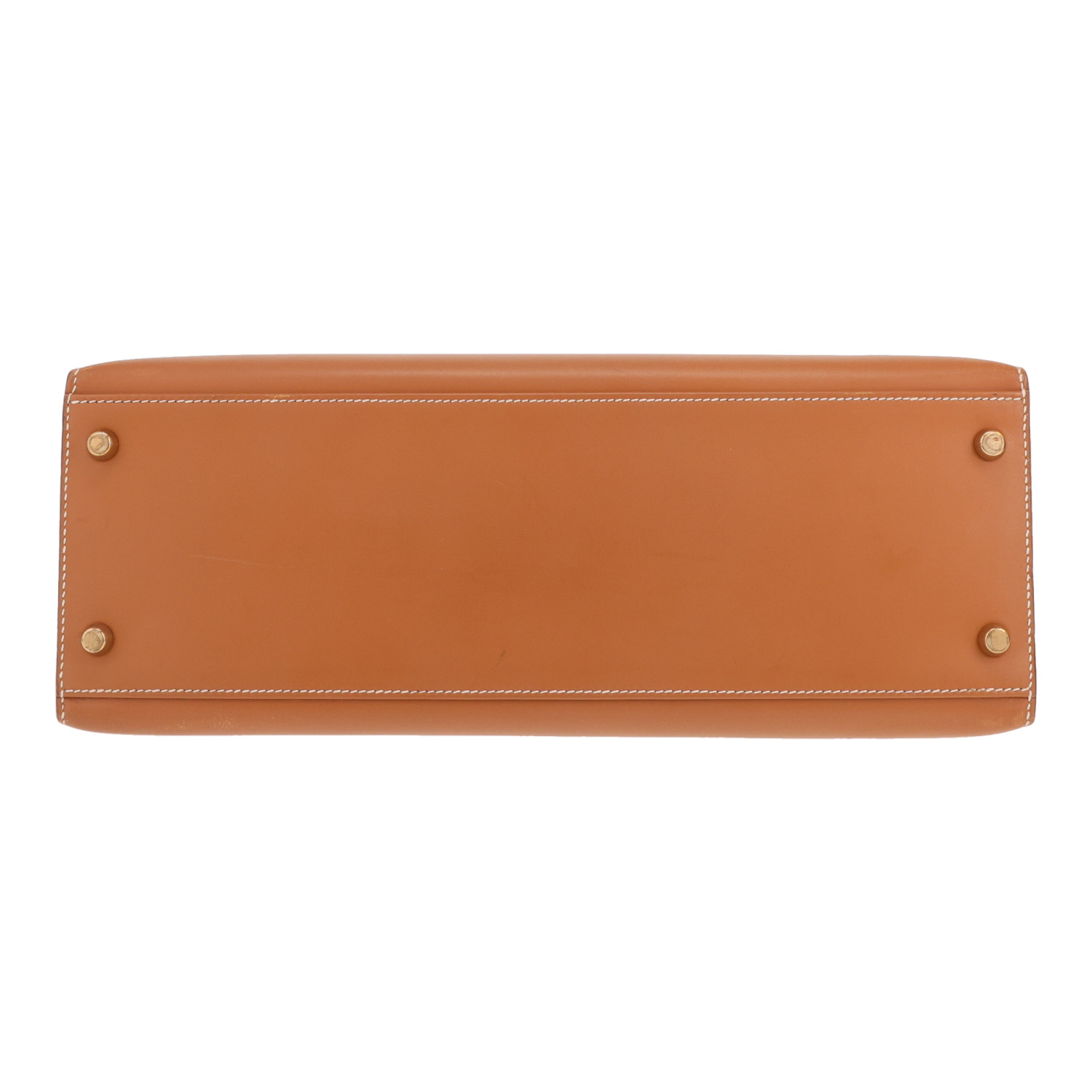 Bolso Hermès Kelly de 32 cm en piel natural Gold - Detail D1