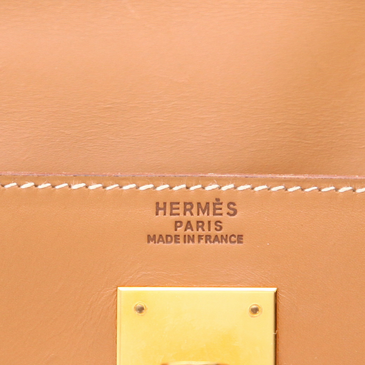 Bolso Hermès Kelly de 32 cm en piel natural Gold - Detail D2