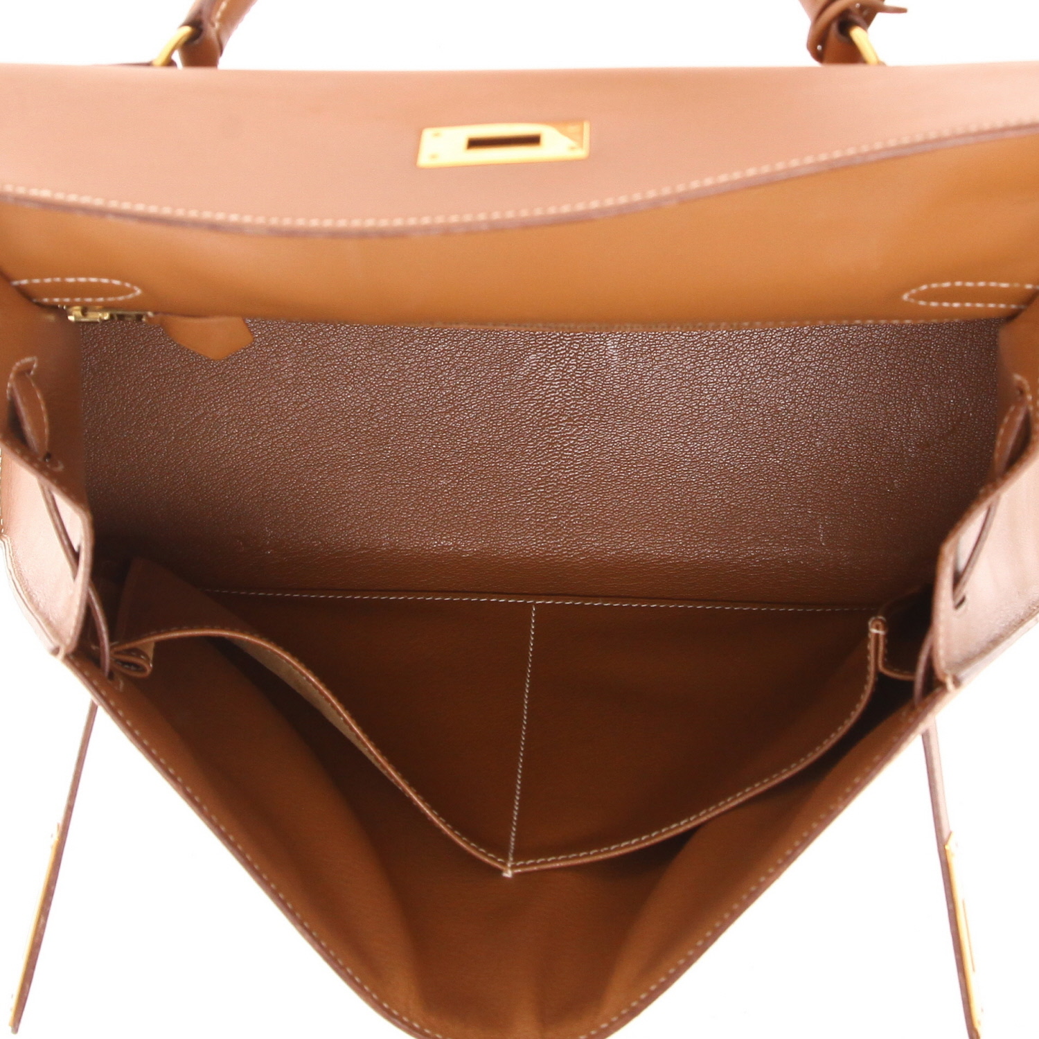 Sac à main Hermès  Kelly 32 cm en cuir naturel gold - Detail D3