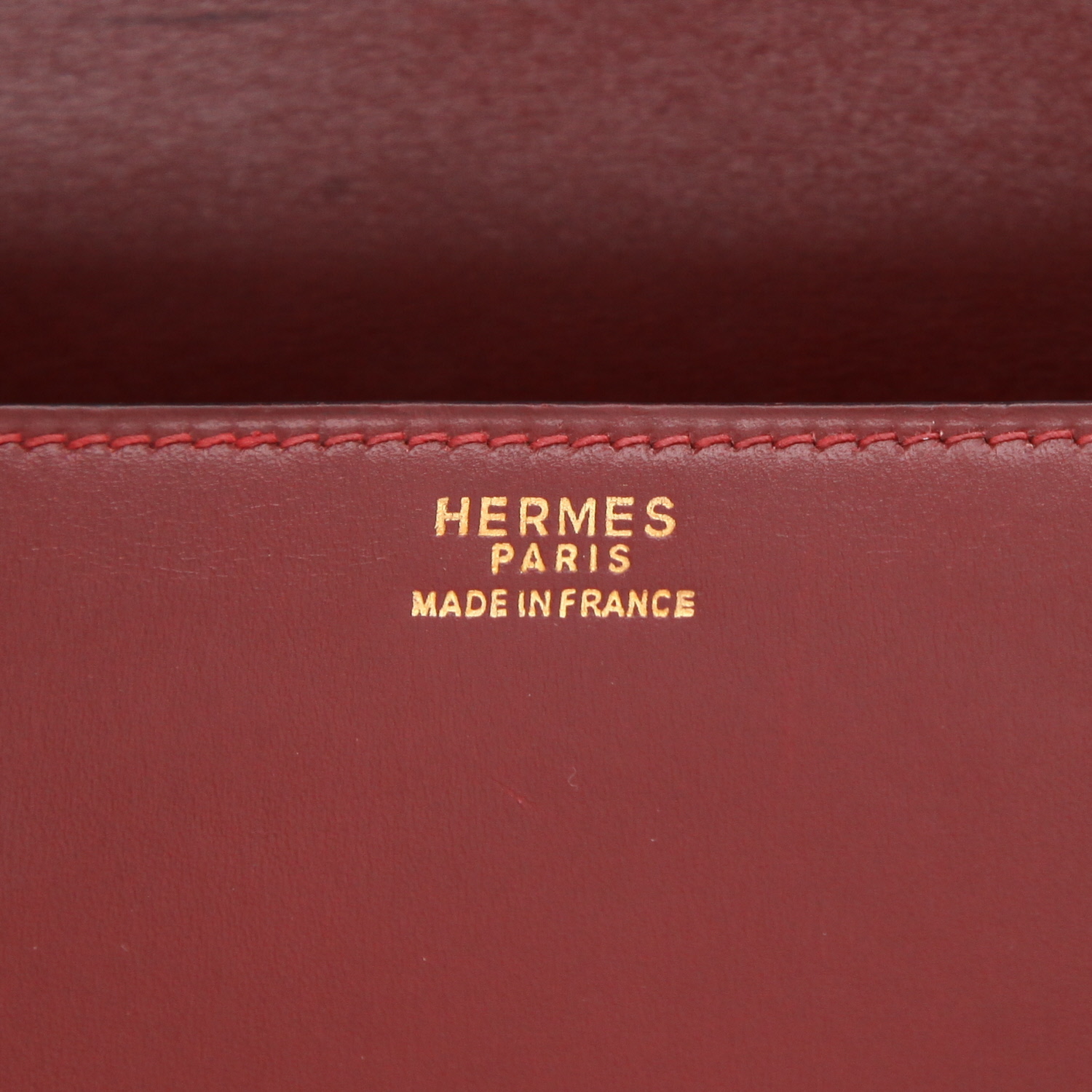 Sac à main Hermès  Drag en cuir box rouge H - Detail D2