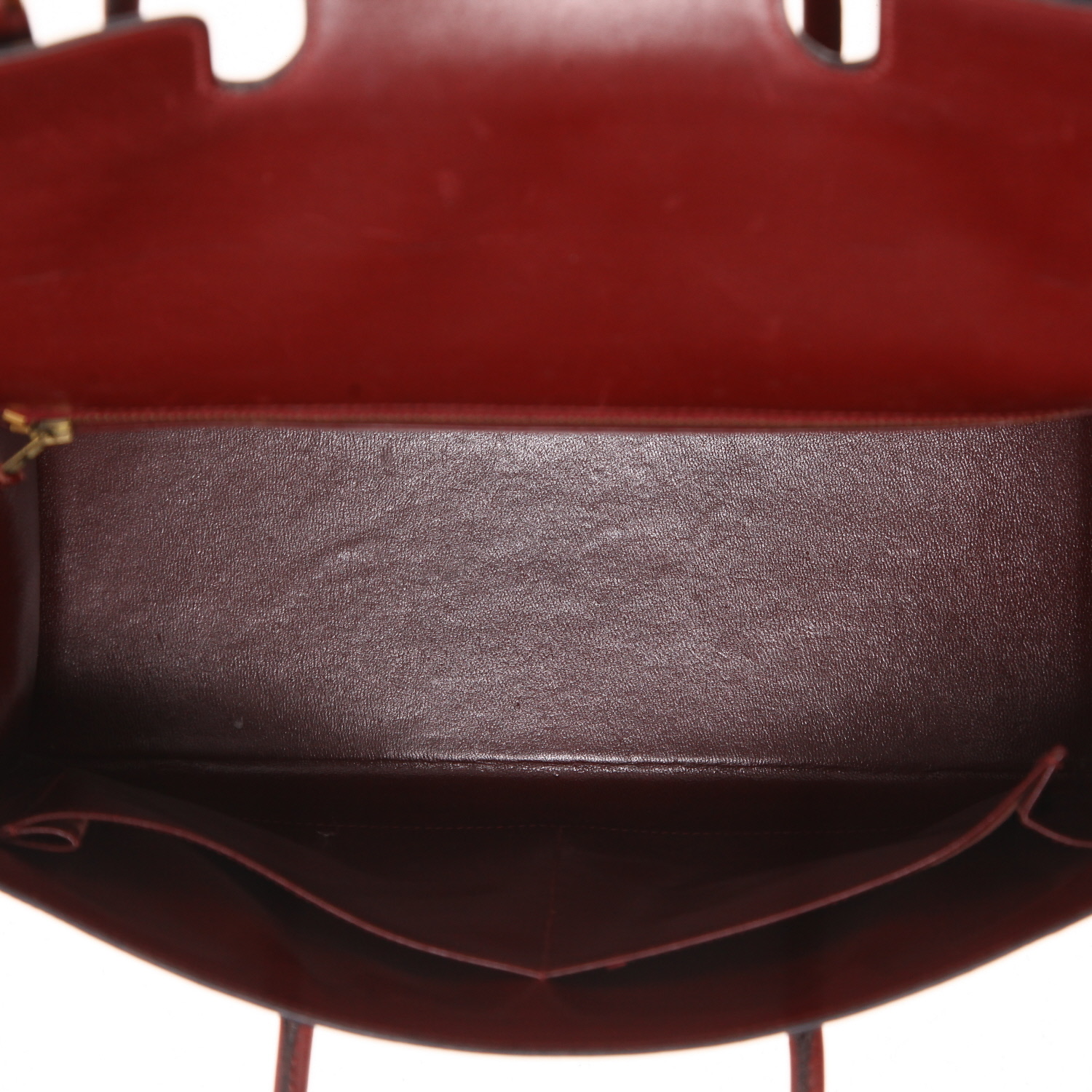 Hermès Drag handbag in red H box leather - Detail D3