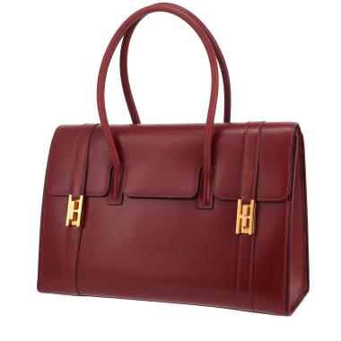 Sac à main Hermès  Drag en cuir box rouge H