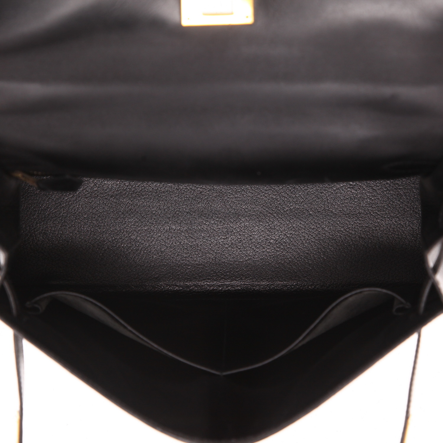Borsa Hermès Kelly 32 cm in pelle nera "box" - Detail D3